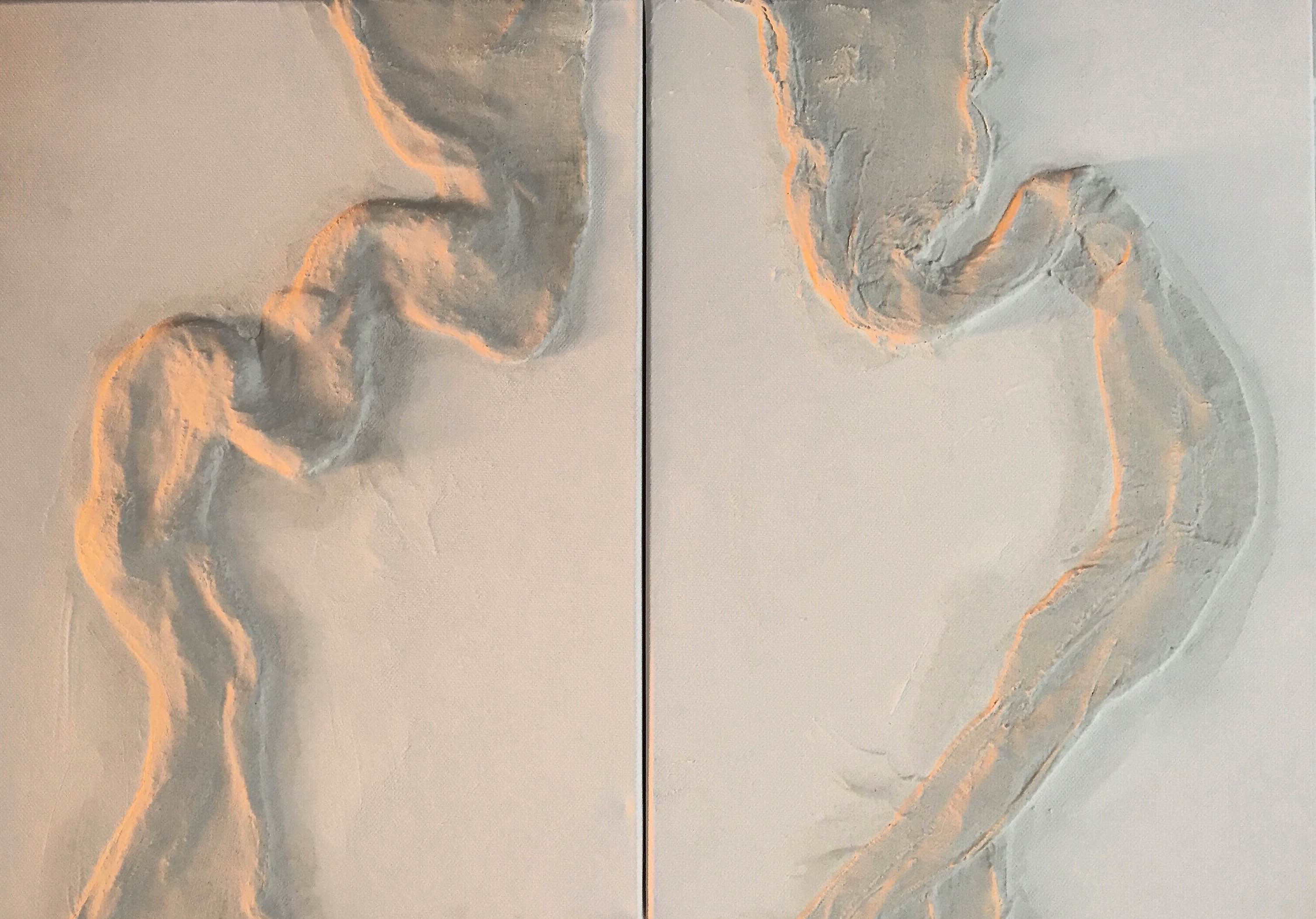 Coup de Foudre.  Diptych 84 x 60cm